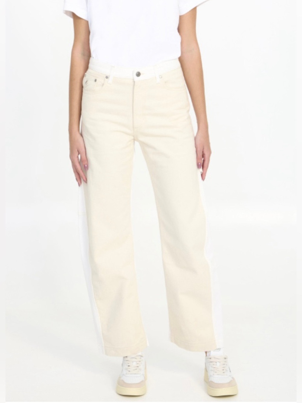 Stella McCartney Ecru Banana S-Wave Jeans Two-toned New W/O tags